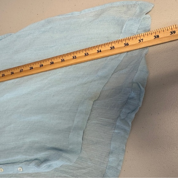 L*Space Light Blue Oversized Beach Cover Up Viscose Button Down Shirt Dress XS/S - Picture 9 of 13